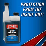 STA-BIL 360 Marine Ethanol Treatment and Fuel Stabilizer - Prevents Corrosion - Helps Clean Fuel System For Improved In-Season Performance - Treats Up To 1,280 Gallons, 1 Gallon. (22250), Gold
