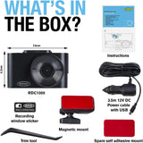 Ring Automotive RSDCR1000 Rearview Smart Dash Cam Full HD 1080p 30fps rear car camera dashcam, BLACK