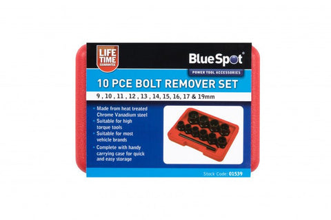 10 Pce Bolt Remover Set (9-19mm) 01539