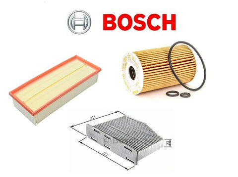 TO FIT VW GOLF R 2.0 MK7 SERVICE KIT OIL/AIR/CABIN FILTER 2012- 2020 BOSCH
