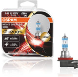 OSRAM NIGHT BREAKER 200, H4, +200% more brightness, halogen headlight lamp, 64193NB200-HCB, 12V, Duo Box (2 lamps)