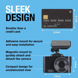 Ring Automotive RSDCR1000 Rearview Smart Dash Cam Full HD 1080p 30fps rear car camera dashcam, BLACK