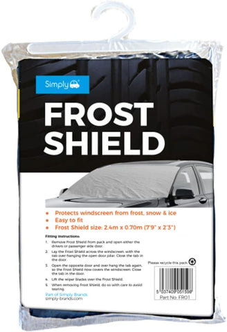 Simply FRO1 Standard Car Frost Protection and Sun Shield, 2.4 x 0.71 m