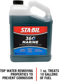 STA-BIL 360 Marine Ethanol Treatment and Fuel Stabilizer - Prevents Corrosion - Helps Clean Fuel System For Improved In-Season Performance - Treats Up To 1,280 Gallons, 1 Gallon. (22250), Gold