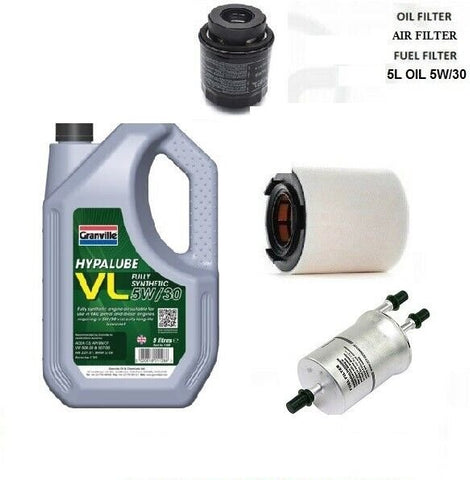 FITS AUDI A1 SERVICE KIT 1.4 TFSI OIL AIR FUEL FILTER + 5L ENGINE OIL (2010-2015)