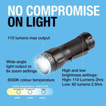 Ring Automotive RIT1060 Zoom750 LED USB Rechargeable Inspection Torch & Power Bank,Black/Blue