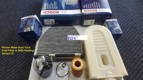 MERCEDES C220 2.2 CDI W204 08> OIL/AIR/FUEL/CABIN FILTER SERVICE KIT BOSCH