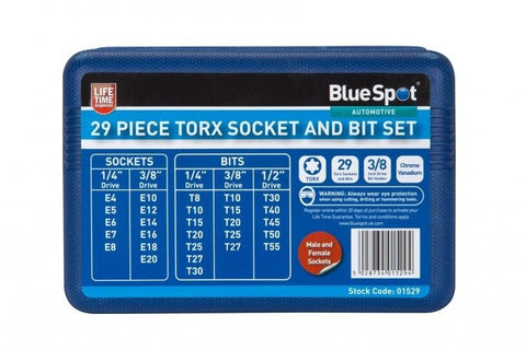 29 Pce Torx Socket & Bit Set 01529