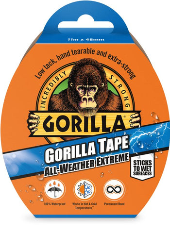Gorilla All Weather Tape Black 11m