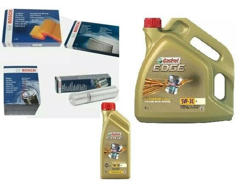 BOSCH SERVICE KIT BMW 1 SERIES 2.0 118d 220D F20 F22 F87 +  5L CASTROL 5W/30LL