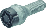 27179SUB Wheel Lock Bolts Black SUB M12 x 1,5, cone seat, shaft length 25,5 mm, Overall length 49,5 mm, Hex size 17mm, Key diameter 25,8 mm