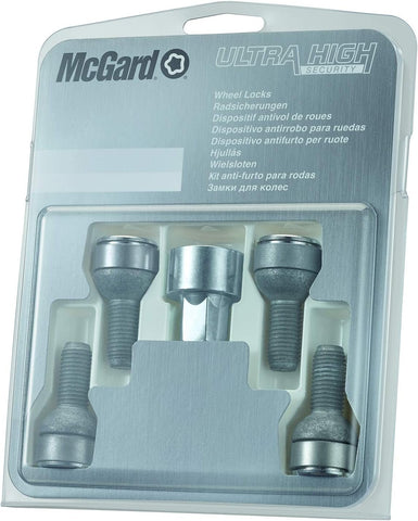 28018SL Wheel Lock Bolts SL (Ultra High Security) M14 x 1,5, radius seat, shaft length 26,7 mm, Overall length 46,7 mm, Hex size 17mm, Key diameter 28,6 mm