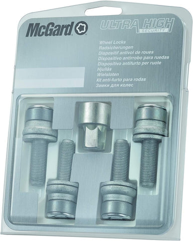 26001SL Wheel Lock Bolts SL (Ultra High Security) M12 x 1,25, flat seat, shaft length 34,5 mm, Overall length 60,2 mm, Hex size 19mm, Key diameter 28,6 mm