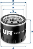 UFI FILTERS 23.481.00 Spin-On Oil Filter