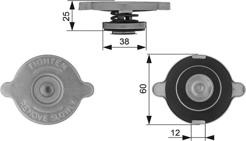 Gates RC132 Radiator Cap