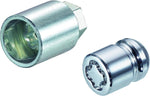 25000SU Wheel Lock Nuts SU M12 x 1,5, radius seat, Overall length 29,9 mm, Hex size 19mm, Key diameter 27,7 mm