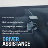 Ring Automotive RSDCR1000 Rearview Smart Dash Cam Full HD 1080p 30fps rear car camera dashcam, BLACK