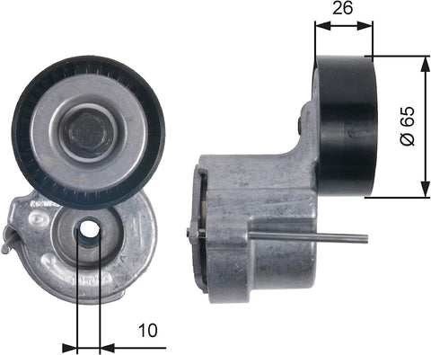 Gates T39174 Tensioner Pulley, Ribbed Drive Belt