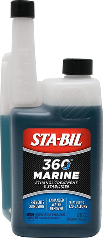 STA-BIL 360 Marine Ethanol Treatment and Fuel Stabilizer - Prevents Corrosion - Helps Clean Fuel System For Improved In-Season Performance - Treats Up To 1,280 Gallons, 1 Gallon. (22250), Gold