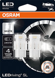 OSRAM LEDriving® SL, ≜ W21W, White 6000K, LED signal lamps, Off-road only, non ECE, Double Blister