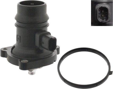 febi bilstein 46578 Thermostat with housing, seal and temperature switch, pack of one